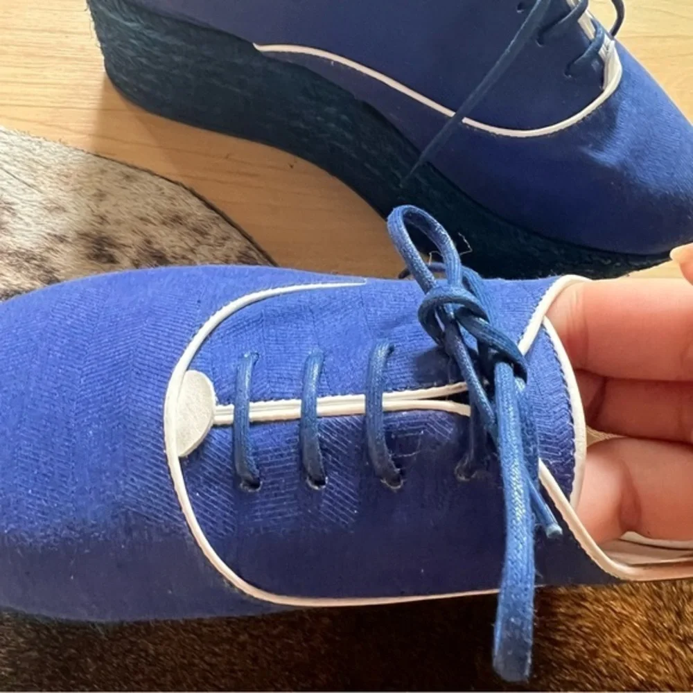 Missoni Blue Lace Up Espadrille‎ Platform Shoes Women’s Size 6